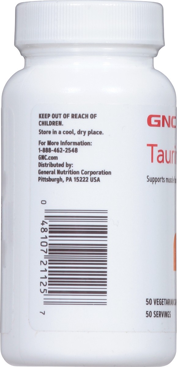 slide 7 of 9, GNC Taurine 500 mg, 50 ct