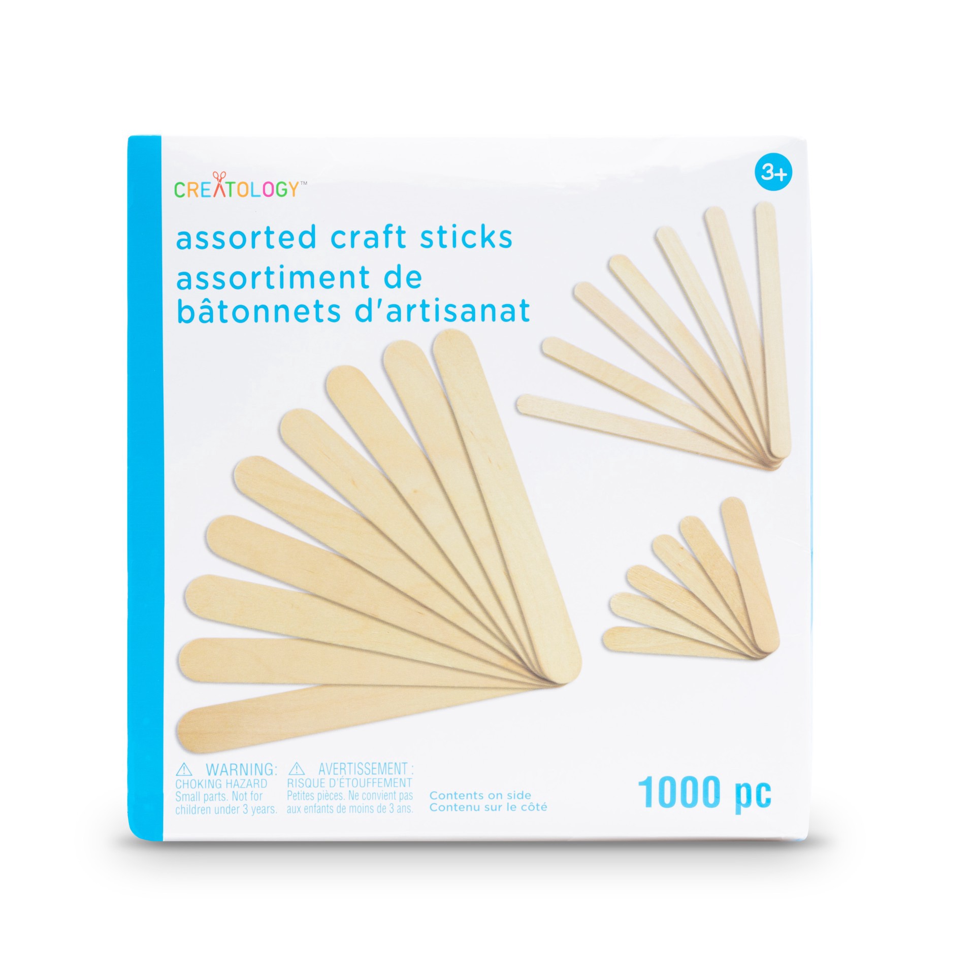 slide 4 of 4, Mixed Craft Sticks By Creatology, 1,000ct., 000 ct