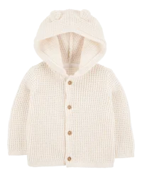 Carter's Baby Hooded Cardigan White 12M