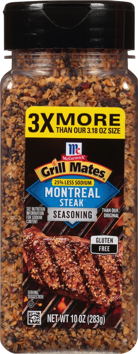 slide 8 of 9, McCormick Grill Mates Montreal Steak Seasoning - 25% Less Sodium, 10 oz