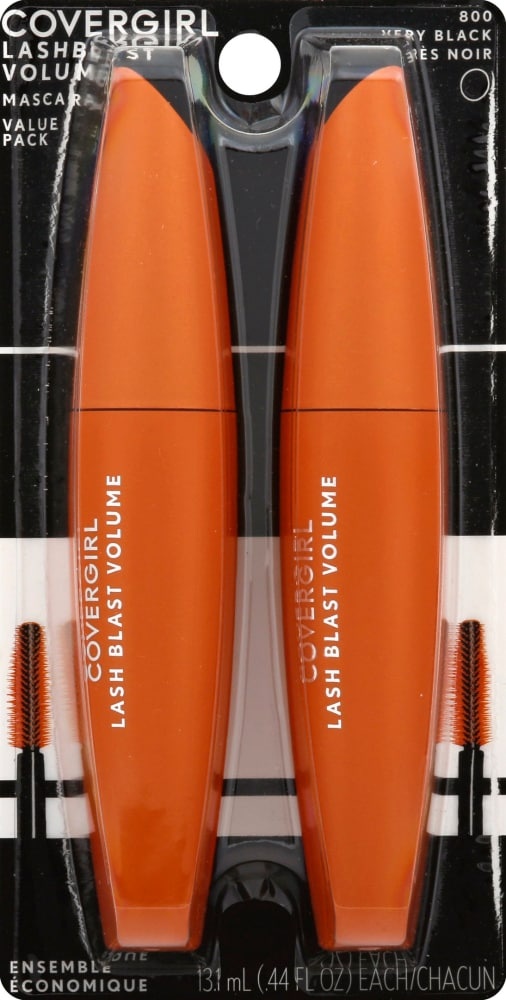 slide 1 of 1, Covergirl Lash Blast Volume Mascara Very Black Twin Pack, 2 ct