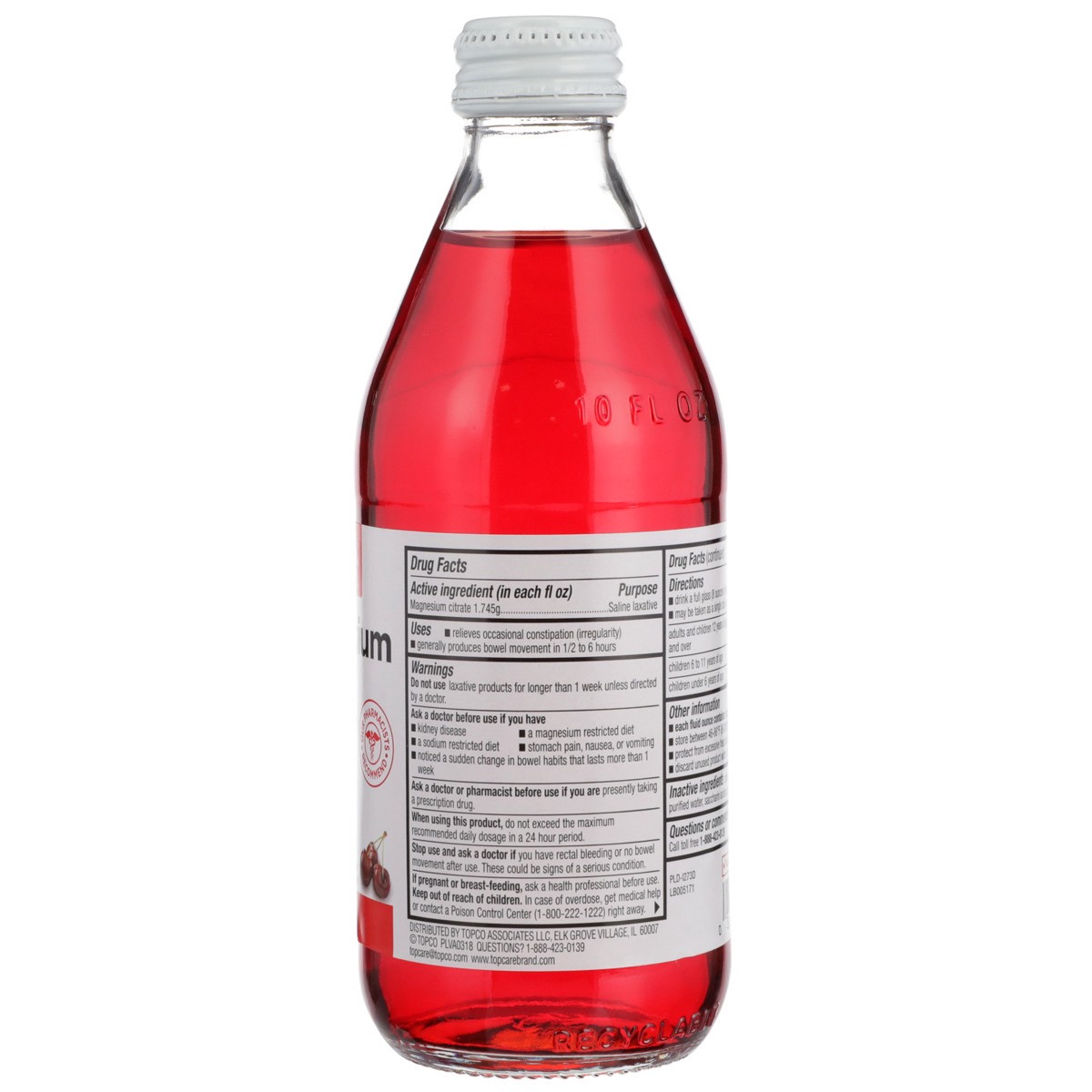 slide 9 of 11, TopCare Magnesium Citrate Saline Laxative Oral Solution, Cherry, 10 fl oz
