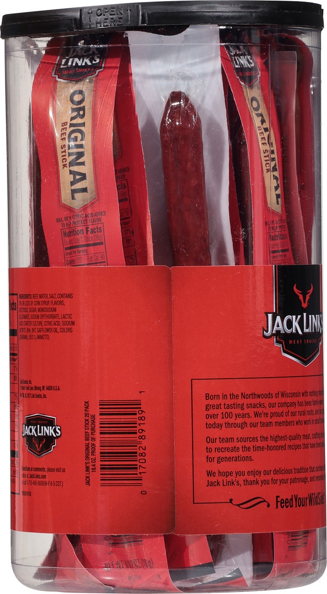 slide 5 of 9, Jack Link's Original Beef Sticks 20 - 0.92 oz Each, 18.4 oz