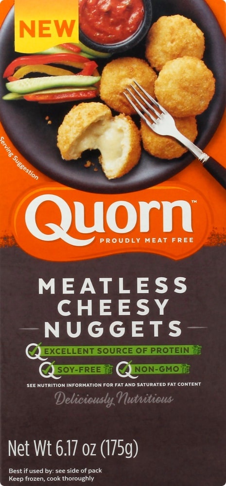slide 1 of 1, Quorn Meatless Cheesy Nuggets, 6.17 oz
