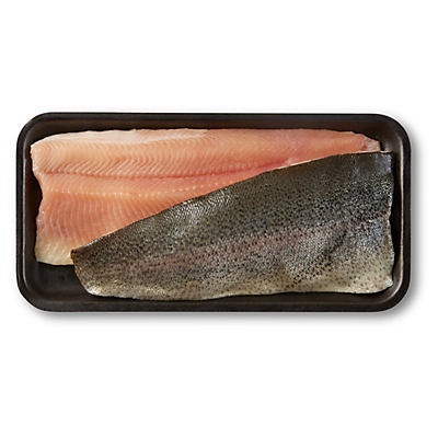 slide 1 of 1, H-E-B Fish Market Rainbow Trout Fillets, Bone-In, per lb