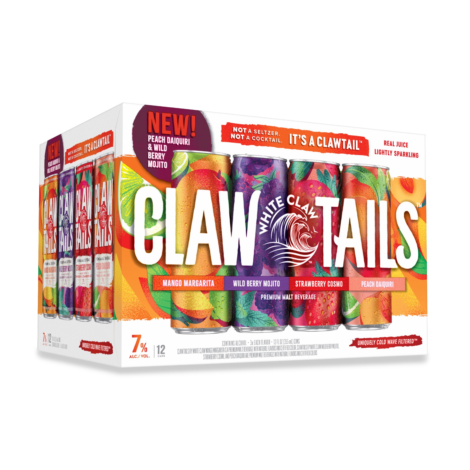 slide 1 of 10, White Claw Premium Assorted Malt Beverage 12 - 12 fl oz Cans, 12 ct