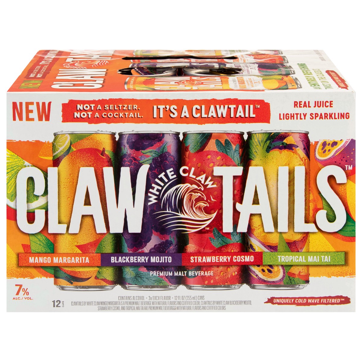slide 1 of 11, White Claw Premium Assorted Malt Beverage 12 - 12 fl oz Cans, 12 ct