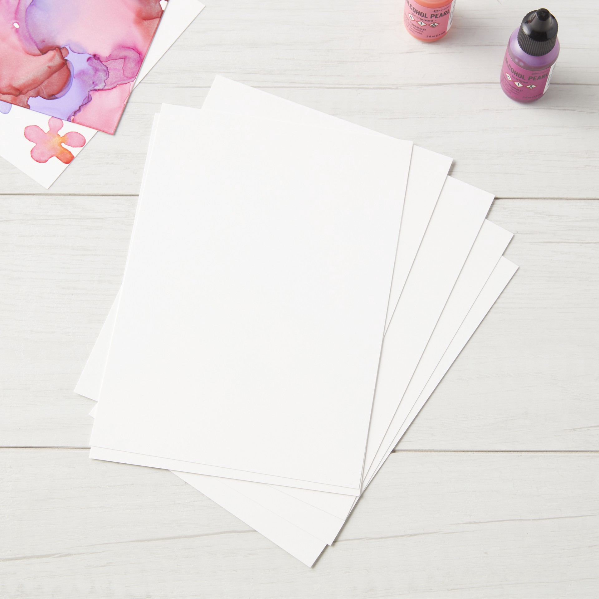 slide 2 of 4, Tim Holtz Alcohol Ink Yupo Cardstock, 5 in x 7 in