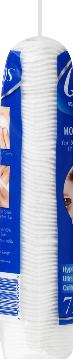 slide 9 of 9, Q-Tips Cotton Rounds Beauty, 75 Count, 75 ct