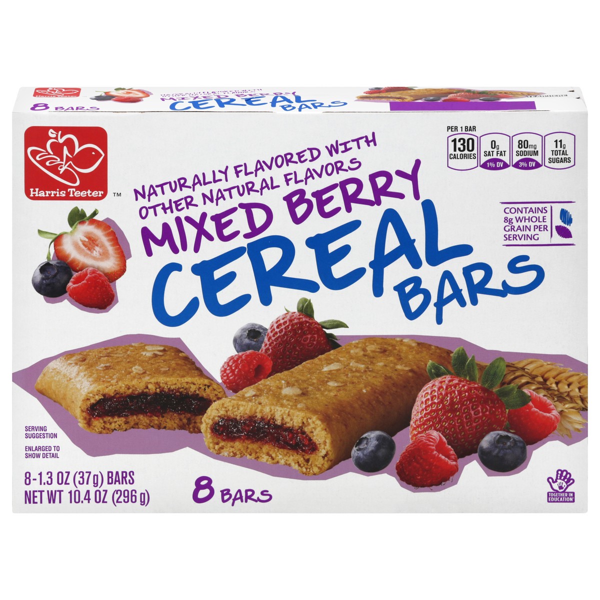 slide 1 of 10, Harris Teeter Mixed Berry Cereal Bars, 10.4 oz