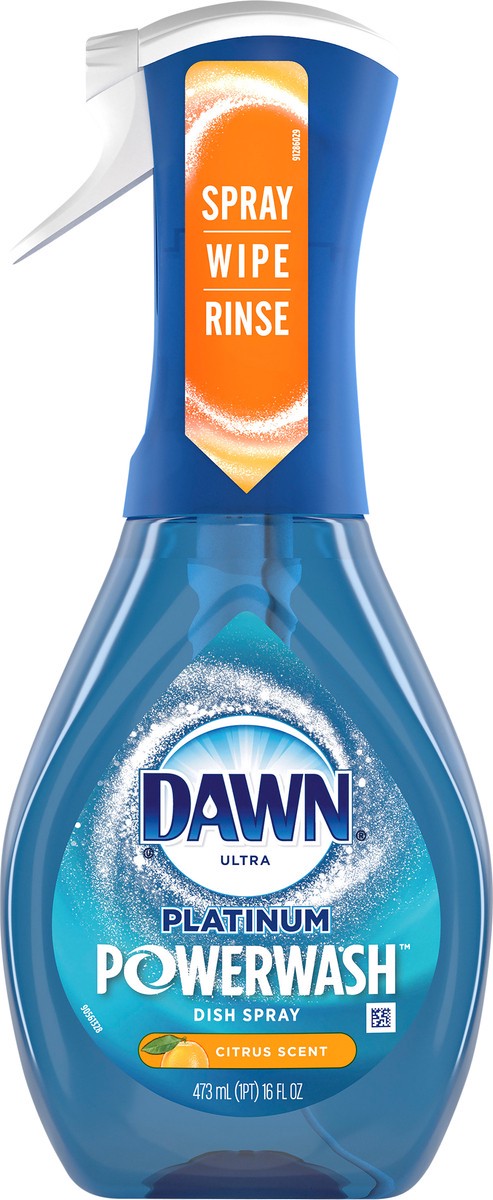 slide 3 of 5, Dawn Platinum Powerwash Dish Spray, Dish Soap, Citrus Scent, 16oz, 16 fl oz