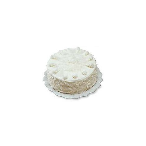 slide 1 of 1, Bakery Cake White 8 Inch 1 Layer Coconut - Each, 1 ct