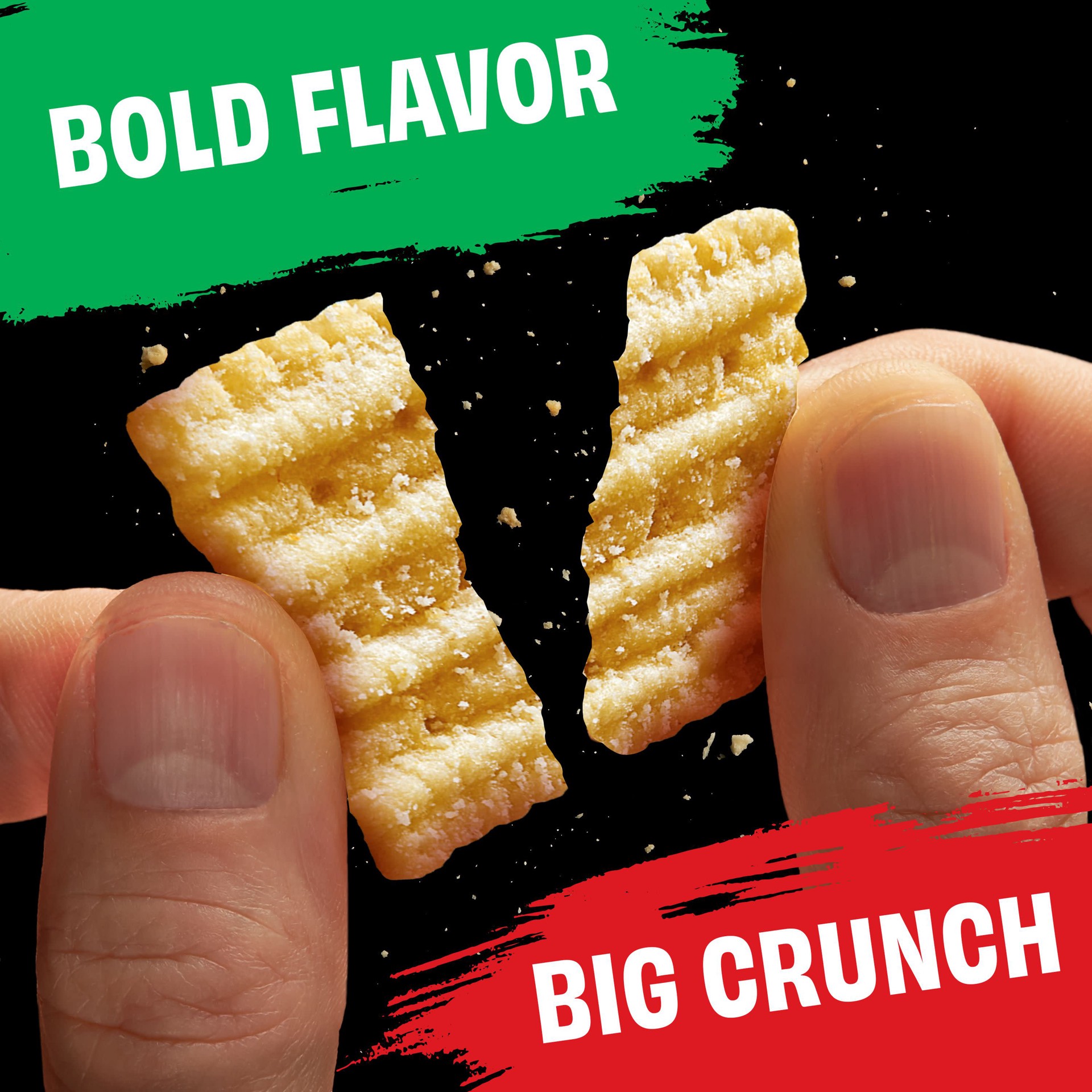 slide 3 of 5, Cheez-It Grooves Sharp White Cheddar Cheese Crackers, 1 ct