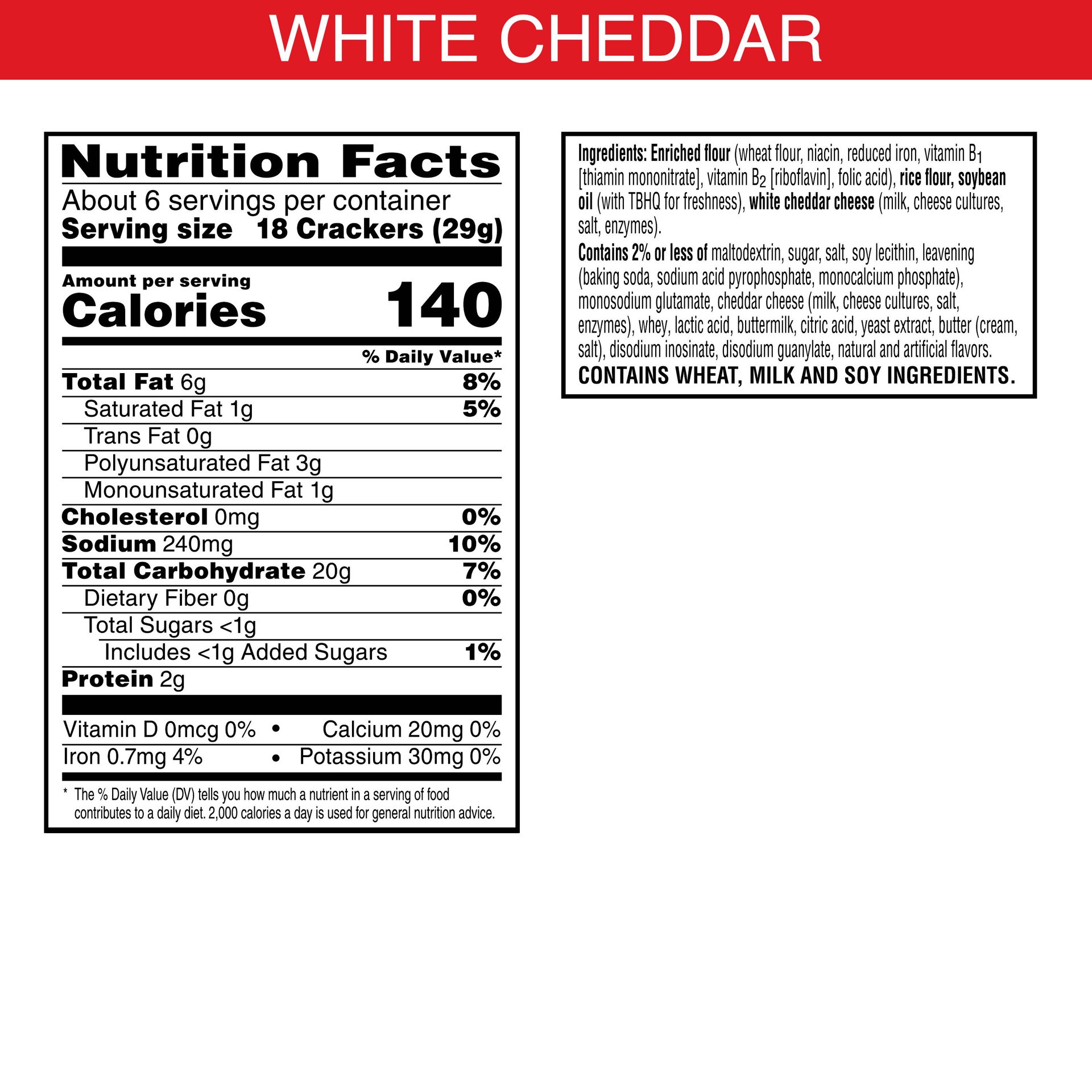 slide 2 of 5, Cheez-It Grooves Sharp White Cheddar Cheese Crackers, 1 ct