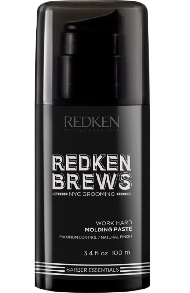 slide 1 of 1, Redken Brews Men's Work Hard Molding Paste, 3.4 fl oz