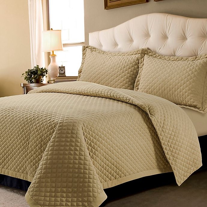 slide 1 of 1, Tribeca Living Oversized Brisbane Solid King Quilt Set - Cashmere, 3 ct