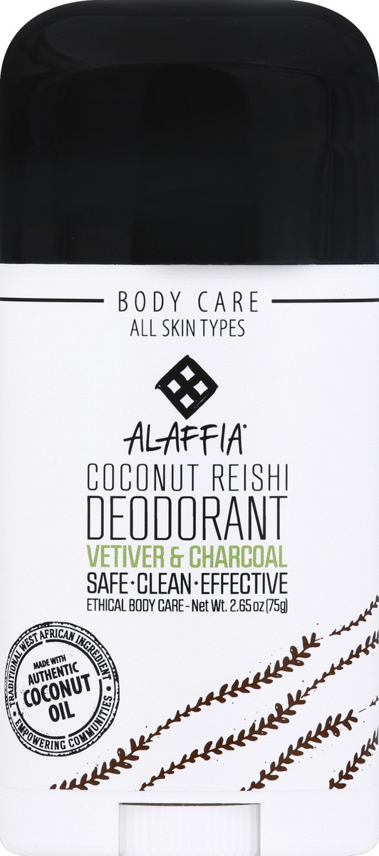 slide 2 of 2, Alaffia Vetiver & Charcoal Coconut Reishi Deodorant, 2.65 oz