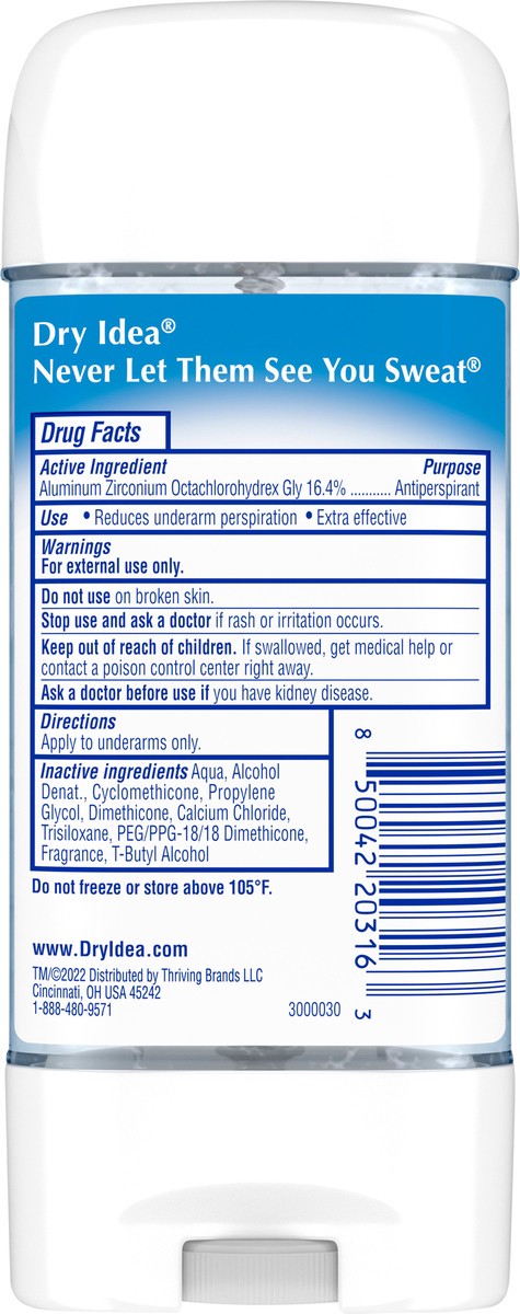 slide 11 of 11, Dry Idea Powder Fresh Antiperspirant Clear Gel, 3 oz, 3 oz
