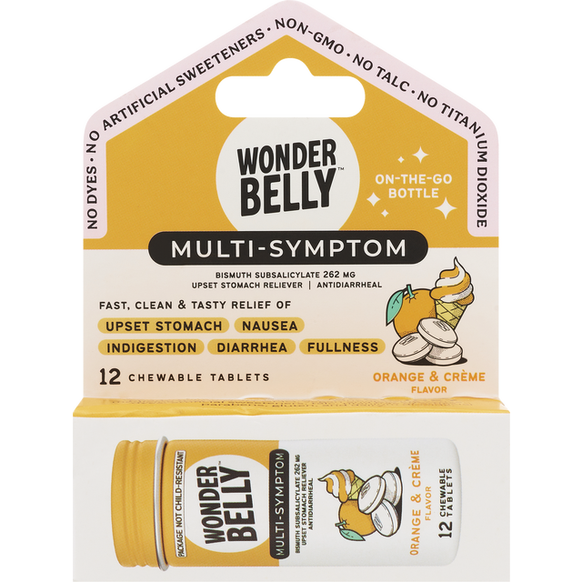 slide 1 of 1, Wonderbelly Antacid Chew, Orange And Creme, 60 Ct, 12 ct