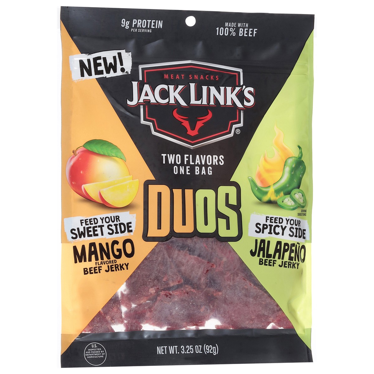 slide 15 of 15, Jack Link's Duos Mango/Jalapeno Beef Jerky 3.25 oz, 3.25 oz