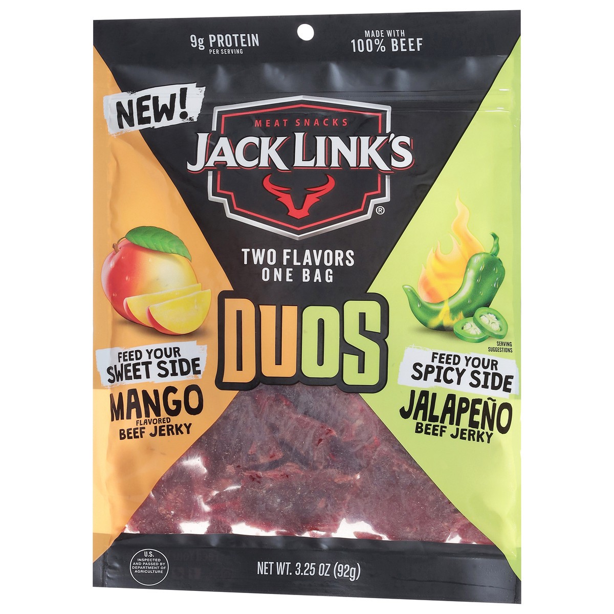 slide 9 of 15, Jack Link's Duos Mango/Jalapeno Beef Jerky 3.25 oz, 3.25 oz