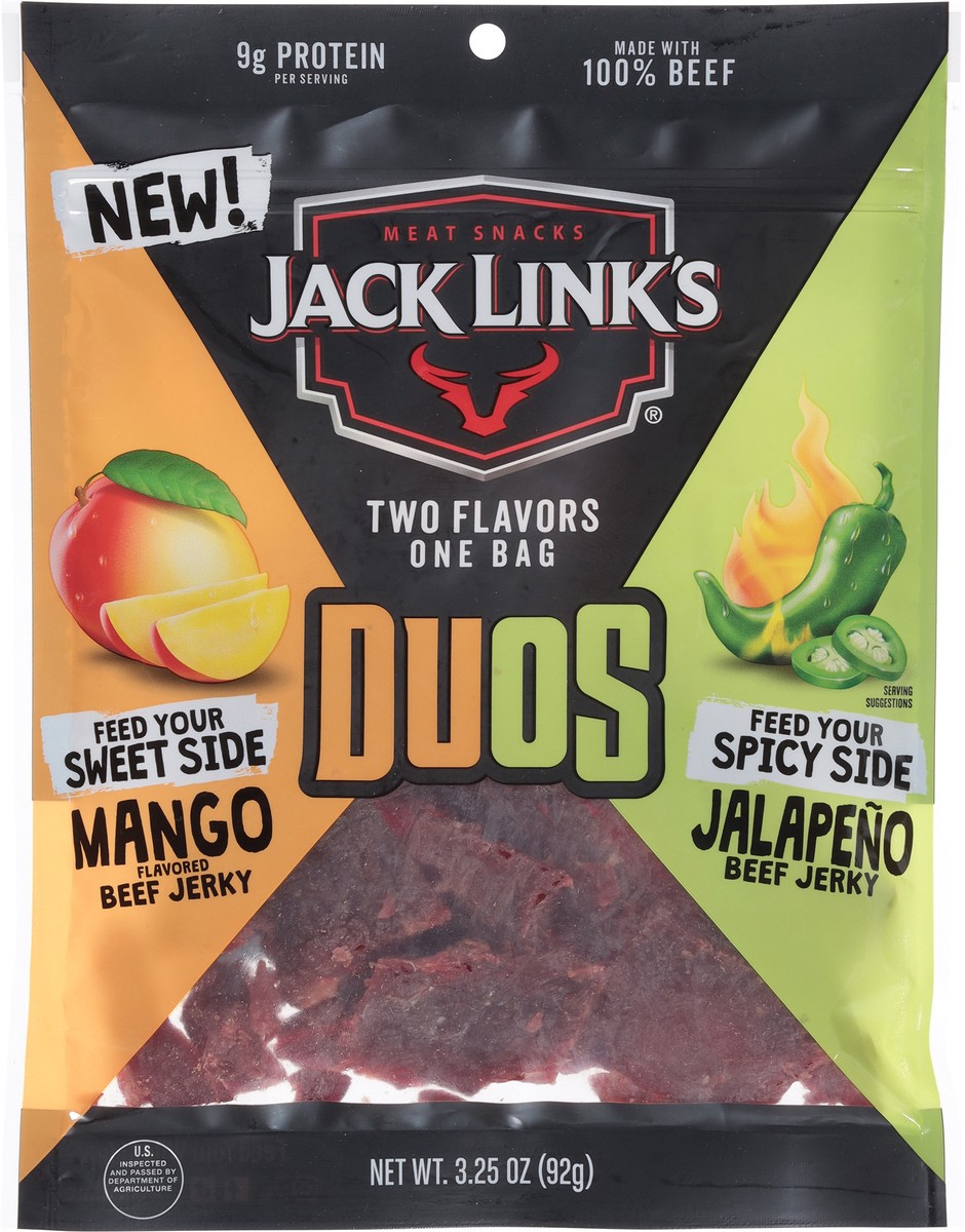 slide 14 of 15, Jack Link's Duos Mango/Jalapeno Beef Jerky 3.25 oz, 3.25 oz