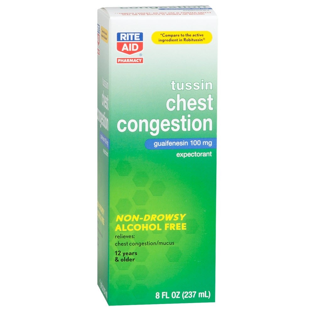 slide 1 of 5, Rite Aid Pharmacy Tussin, Chest Congestion, 8 fl oz