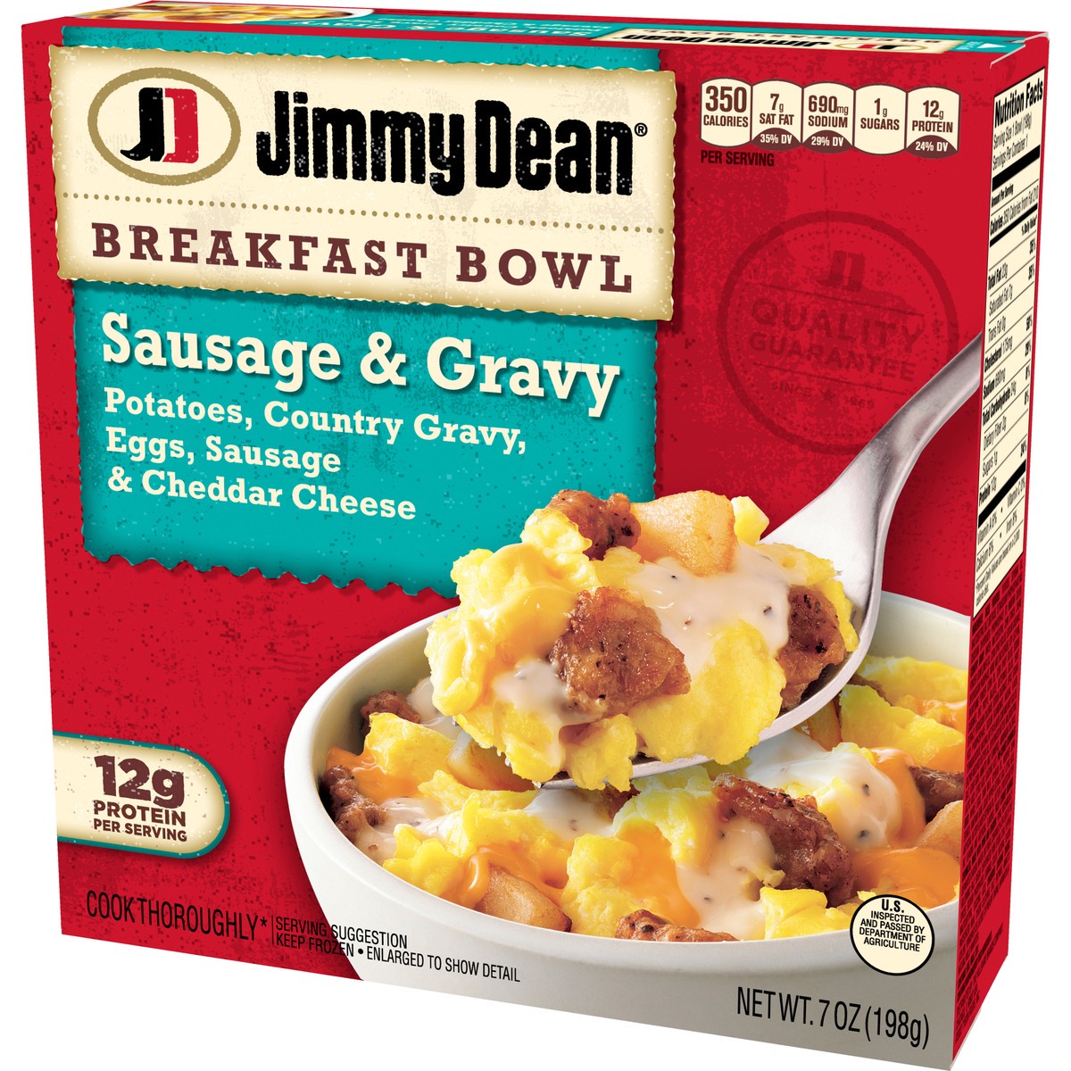 slide 6 of 9, Jimmy Dean Sausage & Gravy Breakfast Bowl, 7 oz