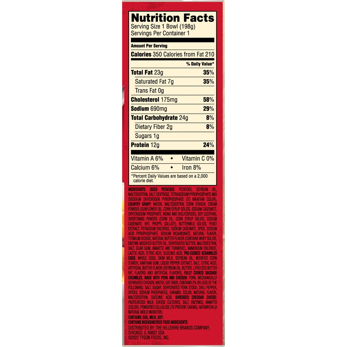 slide 5 of 9, Jimmy Dean Sausage & Gravy Breakfast Bowl, 7 oz