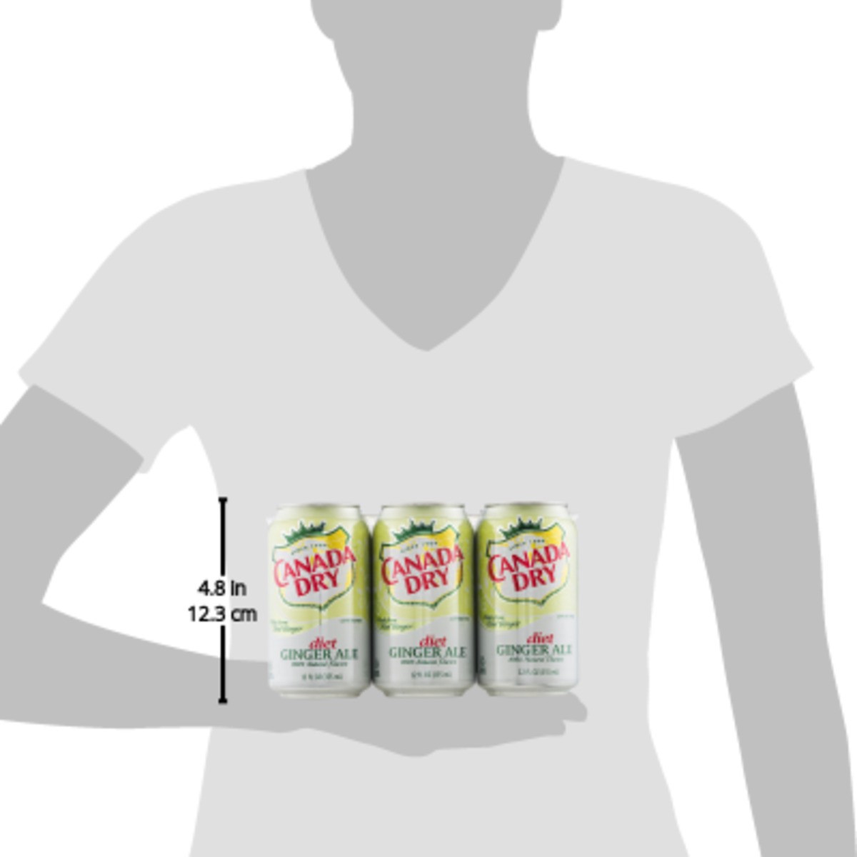 slide 3 of 9, Canada Dry Zero Sugar Ginger Ale Soda, 12 fl oz cans, 6 pack, 6 ct; 12 fl oz