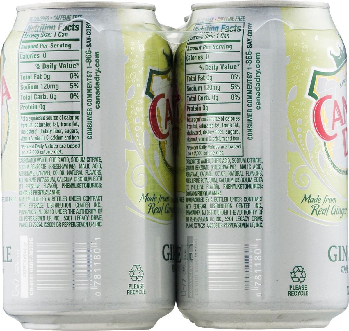 slide 6 of 9, Canada Dry Zero Sugar Ginger Ale Soda, 12 fl oz cans, 6 pack, 6 ct; 12 fl oz