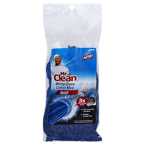 slide 1 of 1, Mr Clean Wring Clean Cotton Mop Refill - Each, 1 ct