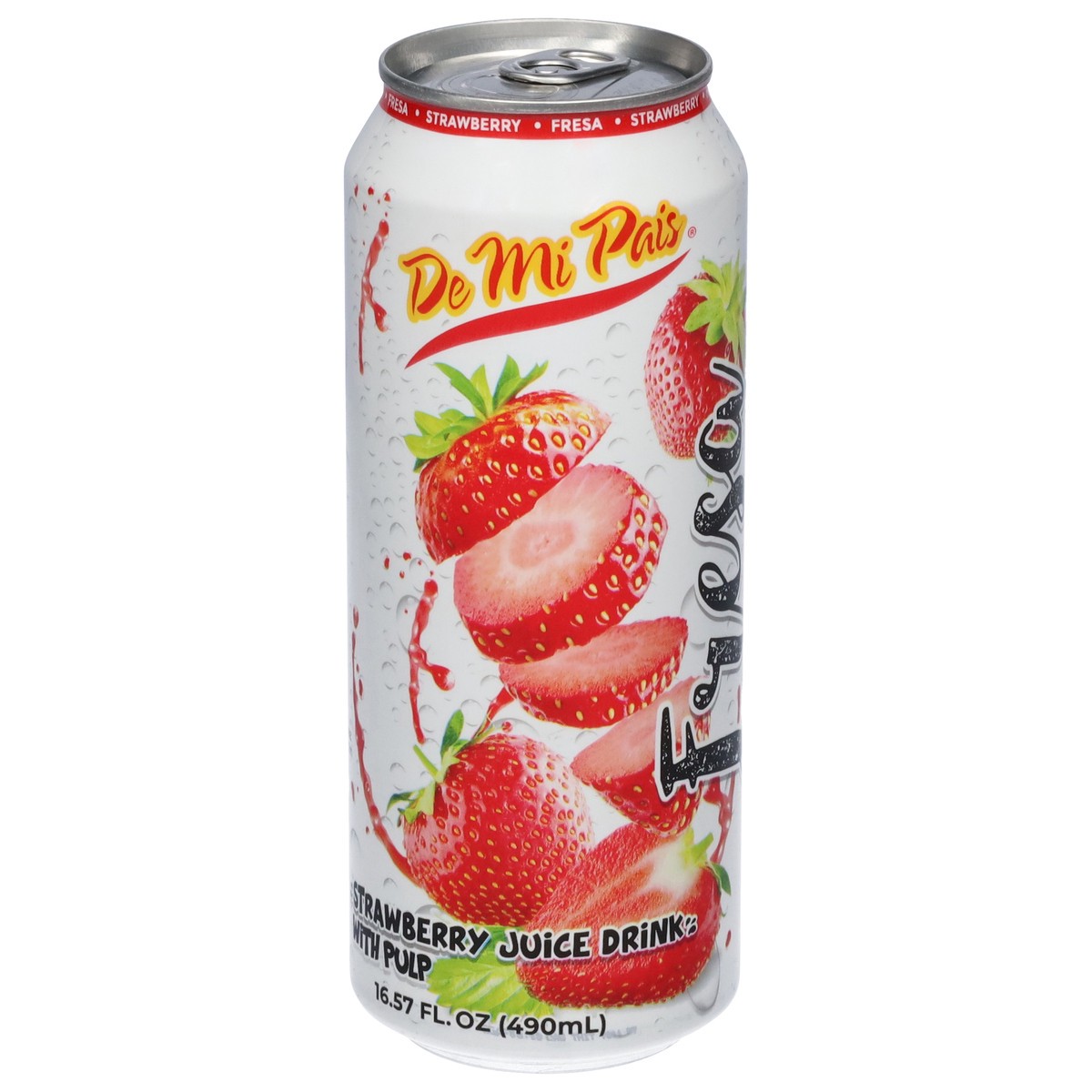 slide 10 of 14, De Mi Pais Strawberry Juice Drink with Pulp - 16.57 fl oz, 16.57 fl oz