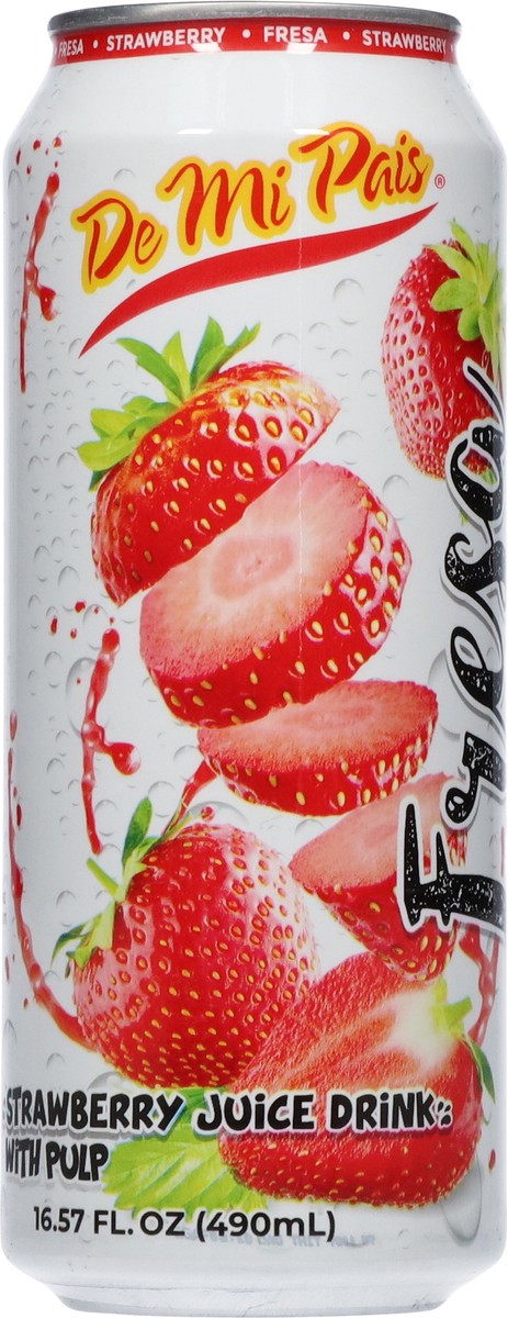 slide 2 of 14, De Mi Pais Strawberry Juice Drink with Pulp - 16.57 fl oz, 16.57 fl oz