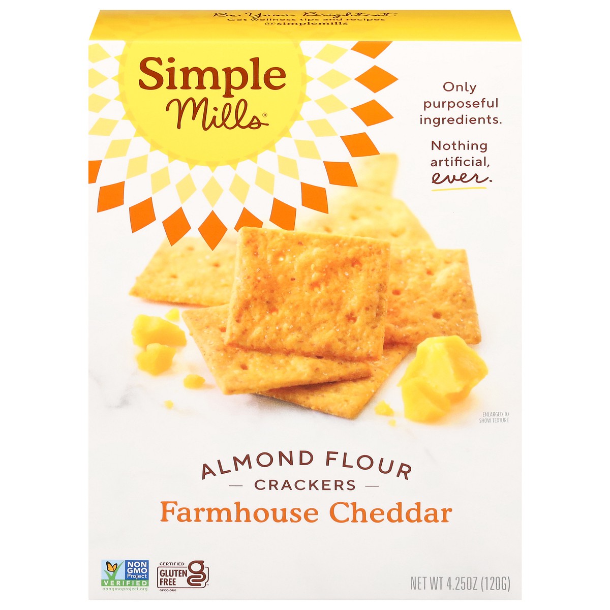 slide 1 of 1, Simple Mills Almond Flour Farmhouse Cheddar Crackers 4.25 oz, 4.25 oz