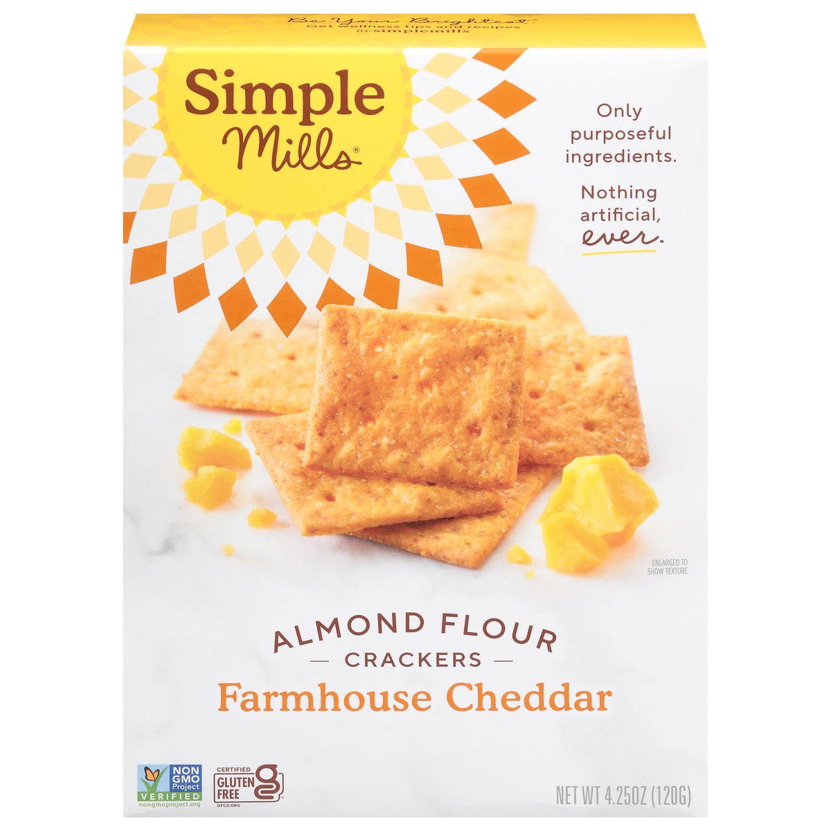 slide 1 of 1, Simple Mills Almond Flour Farmhouse Cheddar Crackers 4.25 oz, 4.25 oz