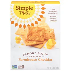 Simple Mills Almond Flour Farmhouse Cheddar Crackers 4.25 oz