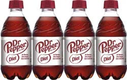 Diet Dr Pepper Soda, 12 fl oz bottles, 8 pack
