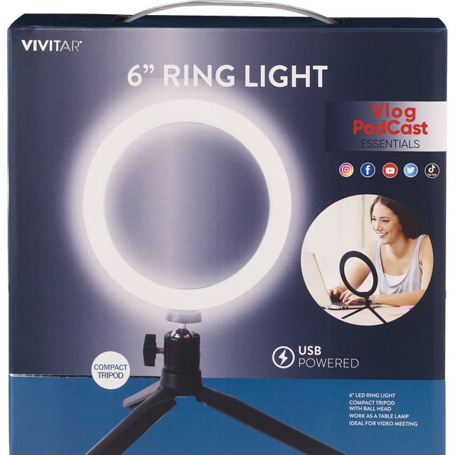 slide 1 of 1, Vivitar Round Led Light, 1 ct