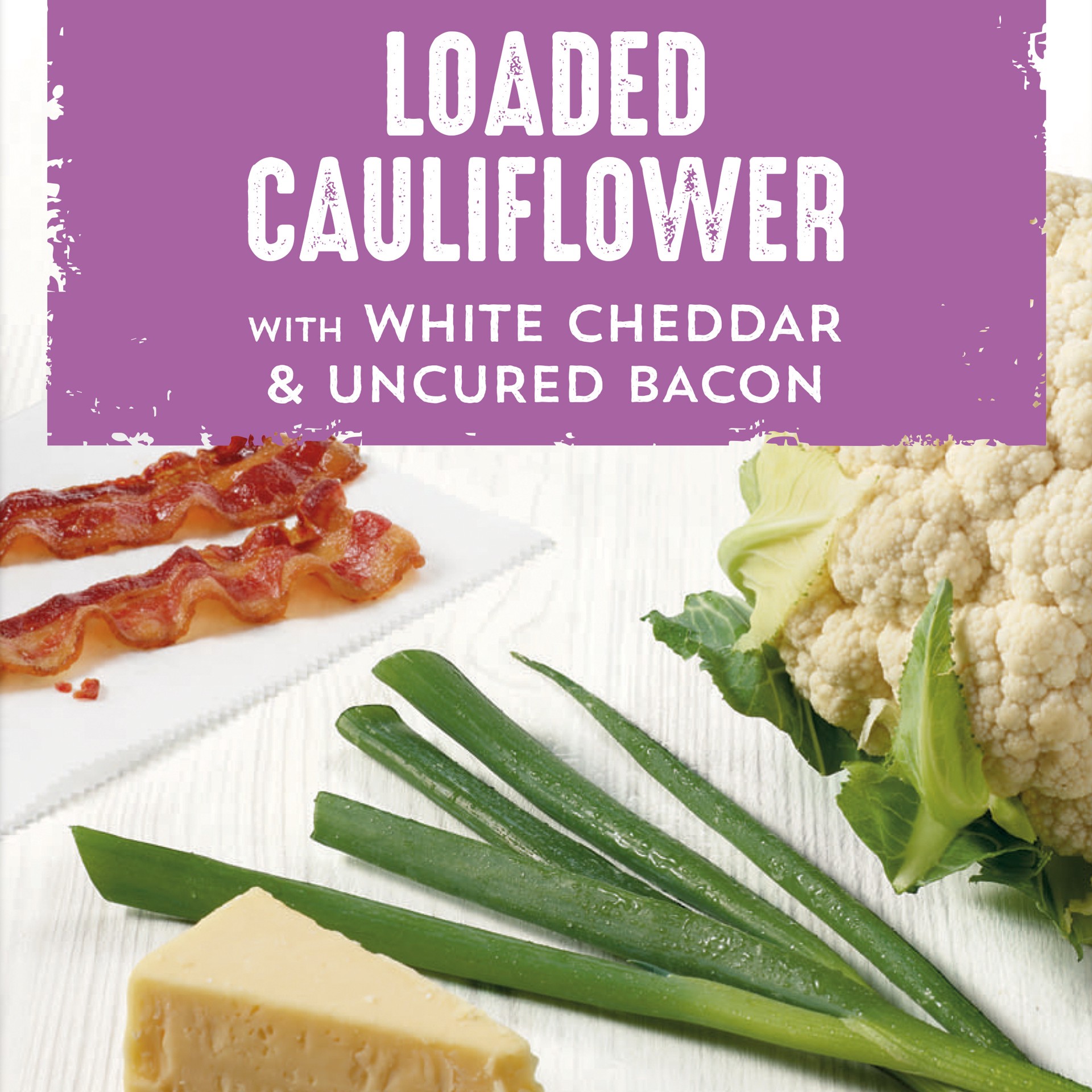 slide 3 of 5, Alexia Loaded Cauliflower with White Cheddar & Uncured Bacon 10 oz, 10 oz