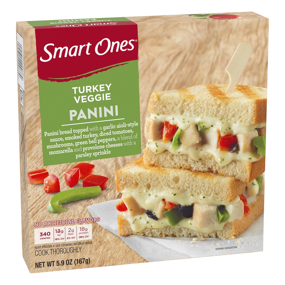 slide 3 of 9, Smart Ones Turkey Club Panini, 5.9 oz