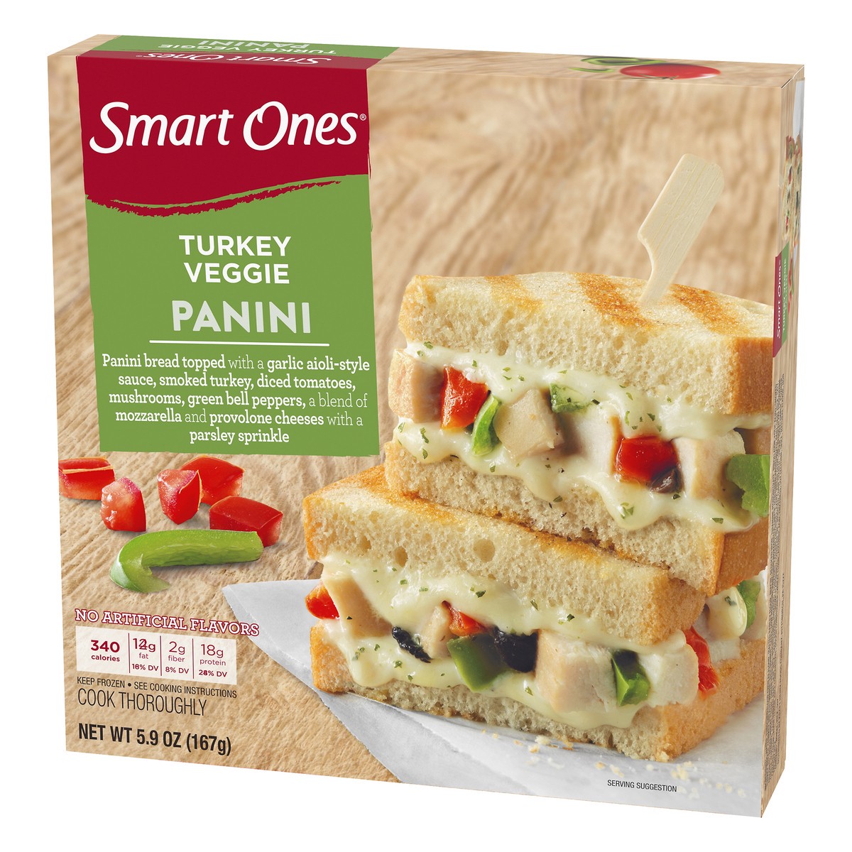 slide 9 of 9, Smart Ones Turkey Club Panini, 5.9 oz