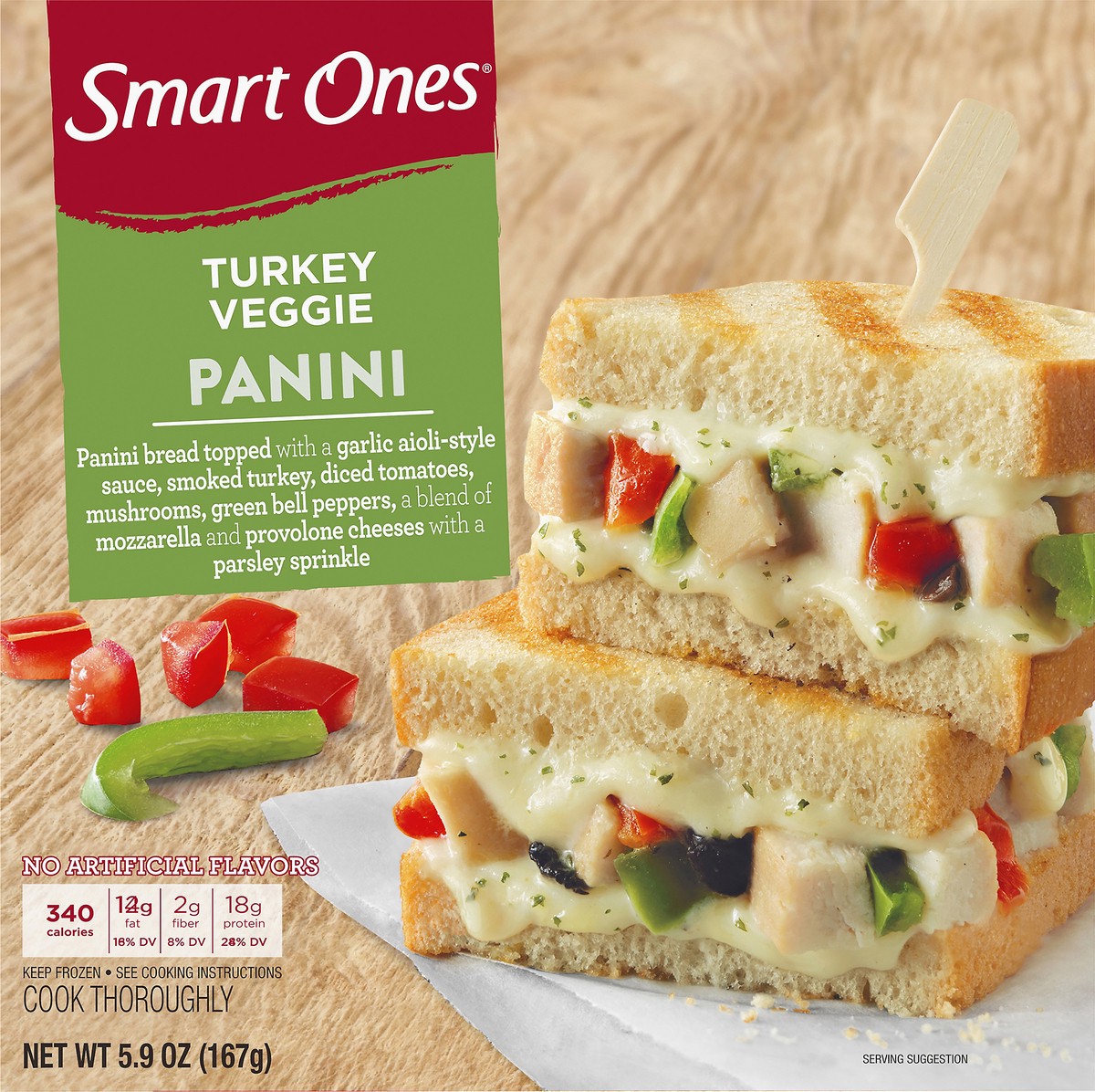 slide 2 of 9, Smart Ones Turkey Club Panini, 5.9 oz