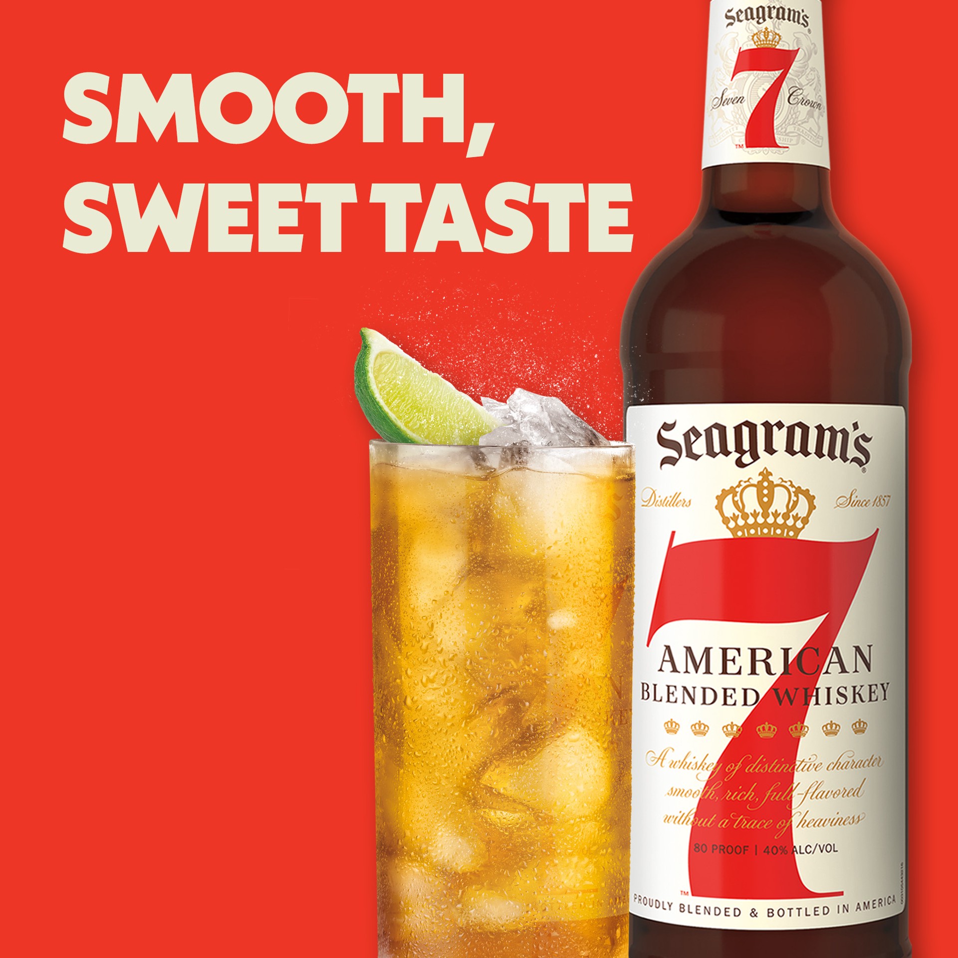 slide 6 of 8, Seagram's Seagrams Whiskey Seven Crown, 200 ml