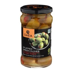 GAEA Green Olives, Stuffed, with Real Pimento