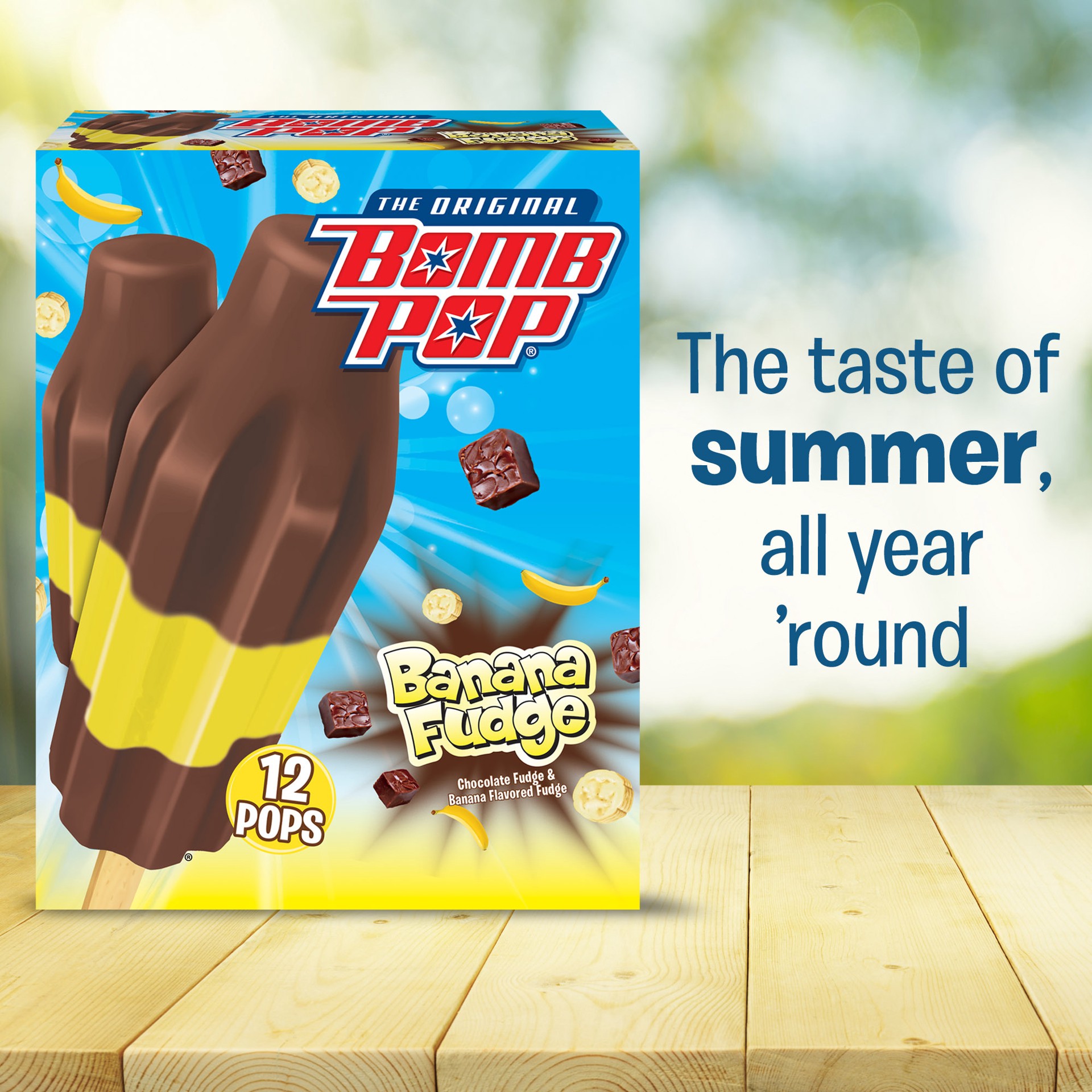 slide 5 of 5, Bomb Pop Banana Fudge Bar, 21 fl oz