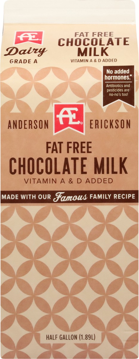 slide 7 of 9, Anderson Erickson Dairy Fat Free Chocolate Milk 0.5 gal, 1/2 gal