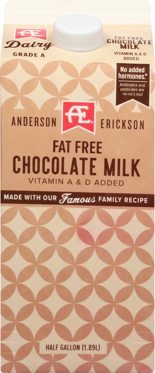 slide 2 of 9, Anderson Erickson Dairy Fat Free Chocolate Milk 0.5 gal, 1/2 gal