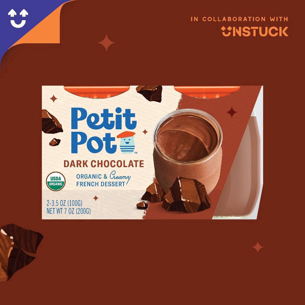 slide 13 of 61, Petit Pot Organic & Creamy Dark Chocolate French Dessert 2 - 4 oz Pots, 2 ct