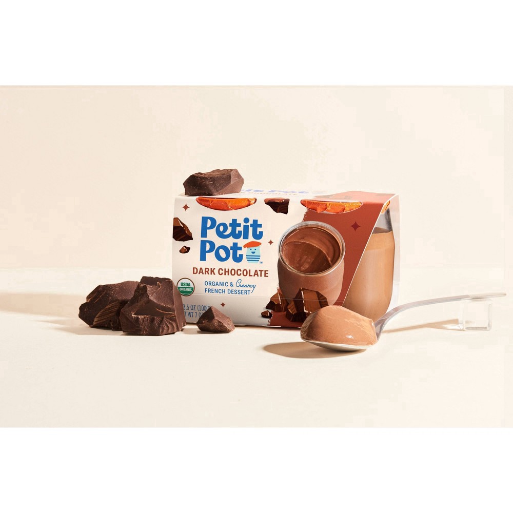 slide 18 of 61, Petit Pot Organic & Creamy Dark Chocolate French Dessert 2 - 4 oz Pots, 2 ct